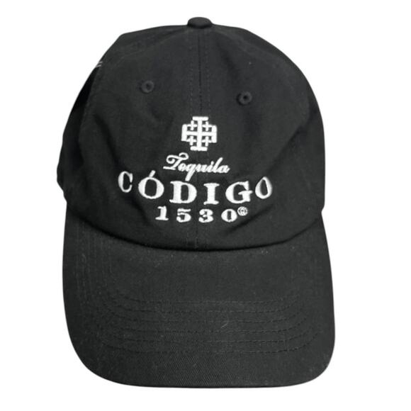 NEW Tequila Codigo 1530 Black Embroidered Logo Adjustable Baseball Cap Hat OS - Picture 2 of 5
